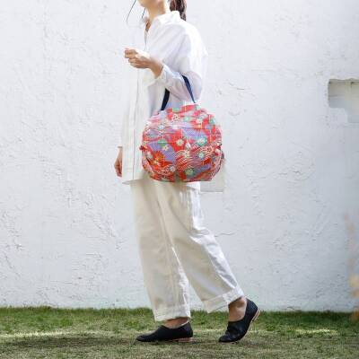 Shupatto Compact Bag Folding Bag - M - Ougi S464Ou - 3