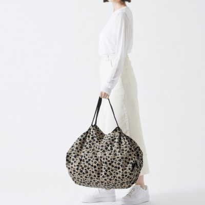Shupatto Compact Bag Folding Bag - M - Paw Marks S467As - 2