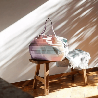 Shupatto Compact Bag Folding Bag - M - Pearly Sky S489Ps - 5