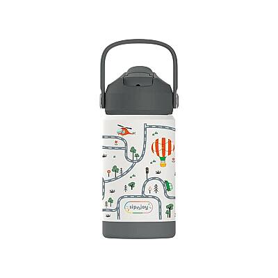 Sipnjoy Flipsip Çocuk Termosu Pipetli Suluk (360 ml) - Adventure Trails - 1