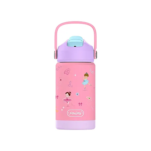 SipnJoy FlipSip Çocuk Su Termosu (360 ml) - Ballerina Sparkle - 1