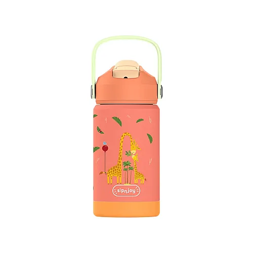 SipnJoy FlipSip Çocuk Su Termosu (360 ml) - Giggle Giraffe - 1
