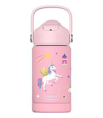 Sipnjoy Flipsip Çocuk Termosu Pipetli Suluk (360 ml) - Golden Horn - 1
