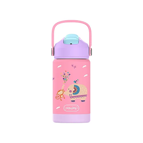 SipnJoy FlipSip Çocuk Su Termosu (360 ml) - Jolly Elephant - 1