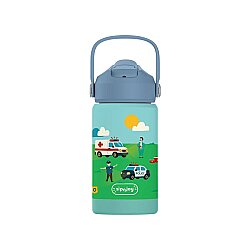 Sipnjoy Flipsip Çocuk Termosu Pipetli Suluk (360 ml) - Rescue Crew - 1