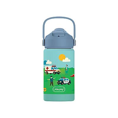 Sipnjoy Flipsip Çocuk Termosu Pipetli Suluk (360 ml) - Rescue Crew - 1
