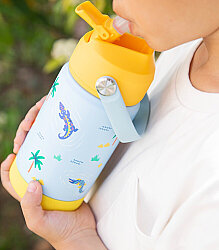 Sipnjoy Flipsip Çocuk Termosu Pipetli Suluk (360 ml) - Snappy Croc - 2