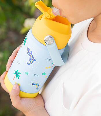 Sipnjoy Flipsip Çocuk Termosu Pipetli Suluk (360 ml) - Snappy Croc - 2