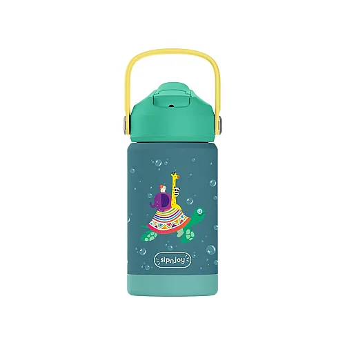 SipnJoy FlipSip Çocuk Su Termosu (360 ml) - Turtle Voyage - 1