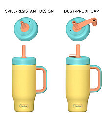 Sipnjoy Handlehug Tumbler Termos Pipetli Suluk (550 ml) - Lacivert - 2