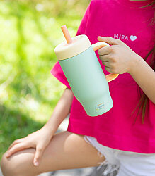 Sipnjoy Handlehug Tumbler Termos Pipetli Suluk (550 ml) - Mint - 2