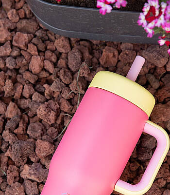 Sipnjoy Handlehug Tumbler Termos Pipetli Suluk (550 ml) - Pembe - 4