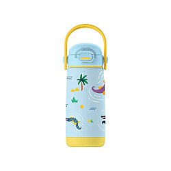 SipnJoy SipSquad Plus Çocuk Su Termosu (480 ml) - Snappy Croc - 2