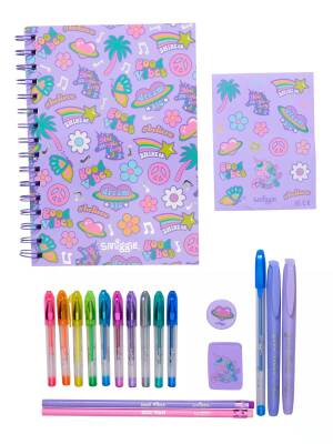 Smiggle All Stars A5 Essentials Stationery Gift Set With Pen, Lilac 482271 - 1