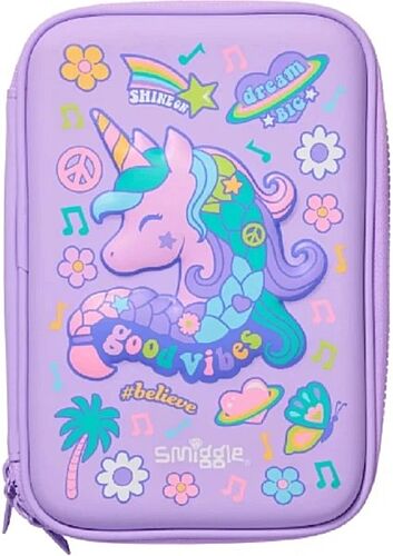 Smiggle All Stars Sert Kapaklı Çift Bölmeli Kalem Kutusu Leylak 456167 - 1