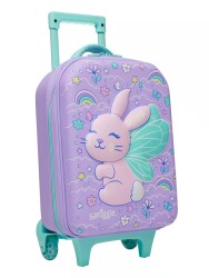 Smiggle Blast Off Junior Rabbit Patterned Wheeled School Bag Lilac 452875 - 2
