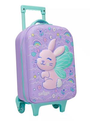 Smiggle Blast Off Junior Rabbit Patterned Wheeled School Bag Lilac 452875 - 2