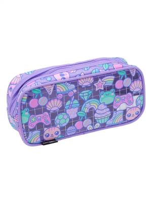 Smiggle Curious Cruiser Id Pencil Case Lilac 456741 - 2