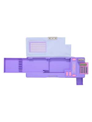 Smiggle Eclipse Pop Out Automatic Pencil Case With Calculator, Lilac 456643 - 2