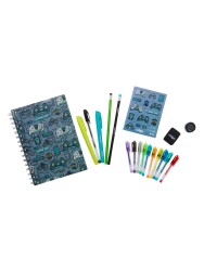 Smiggle Epic Adventures A5 Lined Notebook Stationery Gift Set Grey 482229 - 1