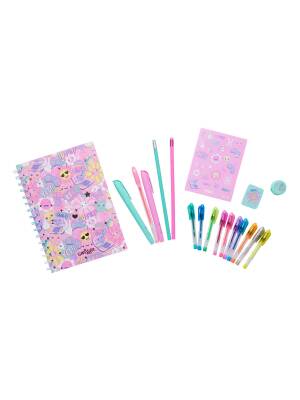 Smiggle Epic Adventures A5 Lined Notebook Stationery Gift Set Pink 482229 - 2