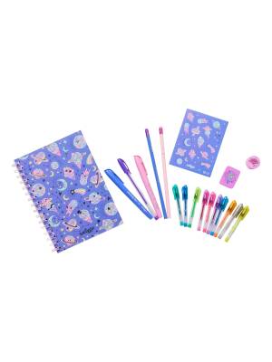 Smiggle Epic Adventures A5 Lined Notebook Stationery Gift Set Purple 482229 - 2