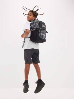 Smiggle Limitless Classic Attach Backpack Black/Gray 455348 - 4