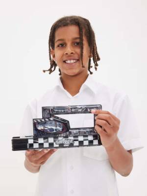 Smiggle Limitless Pop Out Pencil Case Black/Gray 455628 - 3