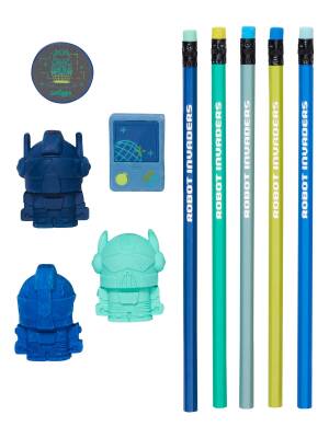 Smiggle Vision Boxed Set With Eraser And Pen, Navy Blue 470058 - 2