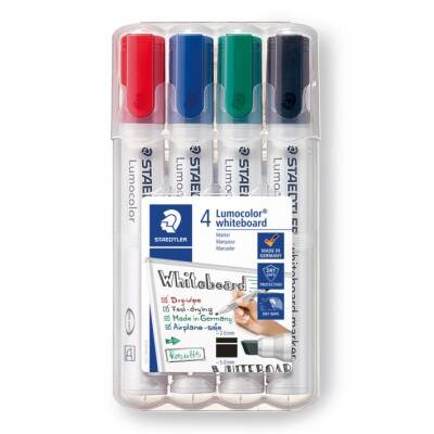 Staedtler Lumocolor Whiteboard Marker 4-Pack, Round Tip, 351 Wp4 - 1