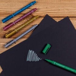 Staedtler Metallic Marker Set Of 5 8323-S Bk5 - 3
