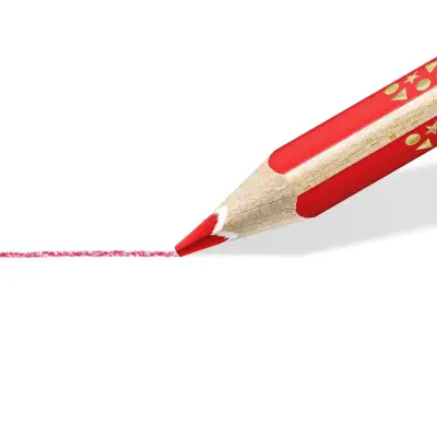 Staedtler Noris Club Triangular Jumbo Colored Pencils 12-Pack (10+2 Free Gifts+Pencil Sharpener) 128 Nc12P1 - 3