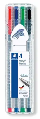 Staedtler Triplus Fineliner 0.3 Mm 4'Lu Set 334 Sb4 - 1