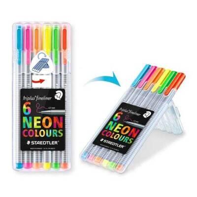 Staedtler Triplus Fineliner Neon Color 6-Piece Set 334 Sb6Cs3 - 2
