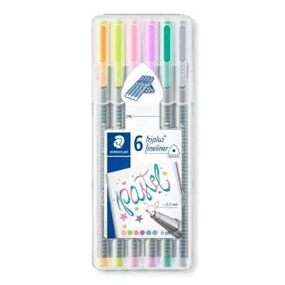 Staedtler Triplus Fineliner Pastel Color Set Of 6 334 Sb6Cs102 - 1