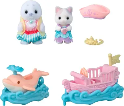 Sylvanian Families Amusement Park Play Set Journey with Waves 5820 - 3