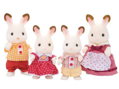 Sylvanian Families Chocolate Ear Rabbit Family 4150 - 3
