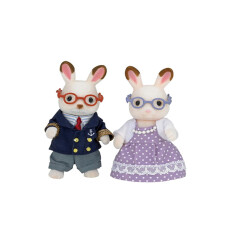 Sylvanian Families Chocolate Ear Rabbit Grandma & Grandpa 5190 - 2
