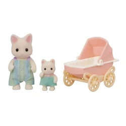Sylvanian Families Floral Cat Dad and Baby Carrier Set 5683 - 1