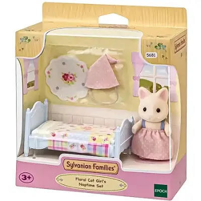 Sylvanian Families Floral Cat Girl Sleep Set 5681 - 1