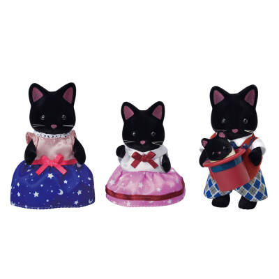 Sylvanian Families Midnight Cat Family Esf5530 - 2