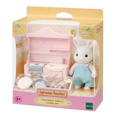 Sylvanian Families Snow Bunny Dad's Cooking Set 5678 - 1