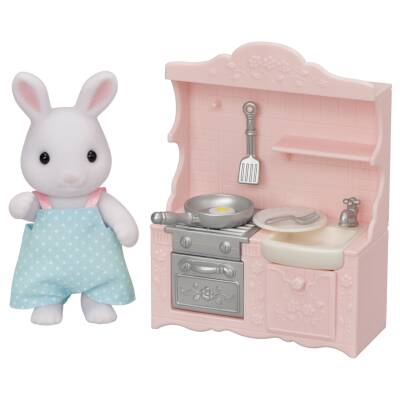 Sylvanian Families Snow Bunny Dad's Cooking Set 5678 - 2