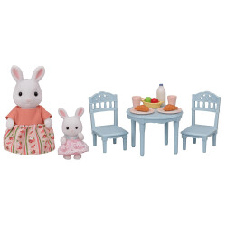 Sylvanian Families Snow Bunny Mother And Baby Breakfast Set 5682 - 3