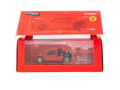 Tarmac Works 1/64 Ford Rs200 Red T64Pr-001-Re - 3