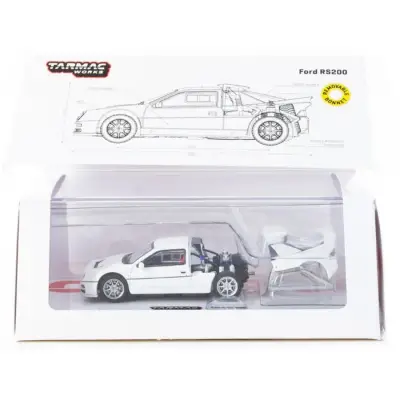 Tarmac Works 1/64 Ford RS200 White - HOBBY64 - 3