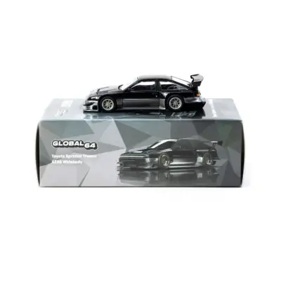 Tarmac Works 1/64 Toyota Sprinter Trueno AE86 Widebody Black/Grey - Designed by Jon Sibal - Malaysia - 2