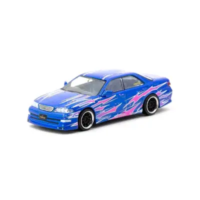 Tarmac Works 1/64 VERTEX Toyota Mark II JZX100 Blue Metallic - 1