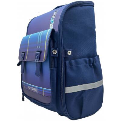 Taros 8480 Blue Plaid Large Backpack - 2