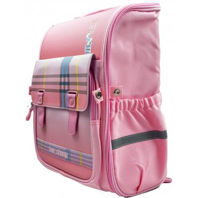 Taros 8482 Pink Plaid Large Backpack - 2